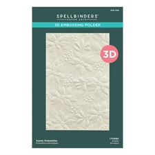 Spellbinders Embossing Folder - 3D Scenic Poinsettias